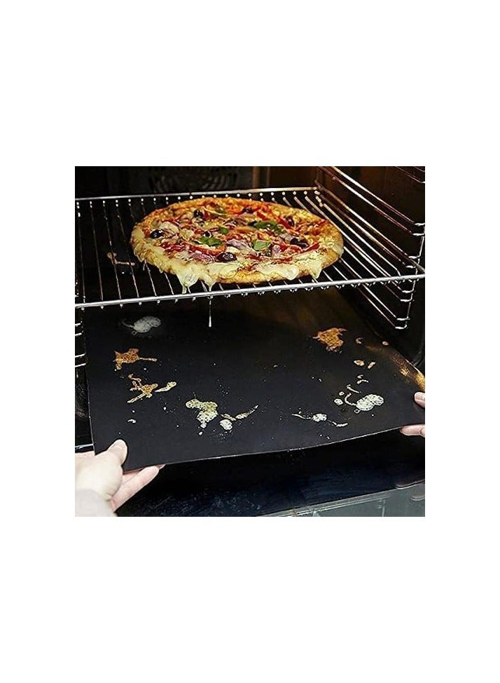 4 قطع من شرائح الشواء المضادة للالتصاق - يمكن استخدامها كقاعدة صينية للمعجنات والخبز في الفرن - تتحمل درجة الحرارة العالية، وصحية وامنة تماما لجميع انواع الطعام - 15.7x13 بوصة - Image 3