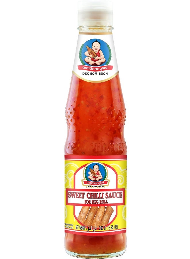 DEK SOM BOON Sweet Chili Sauce For Egg Roll 350G, Thai Dipping Sauce For Spring Rolls Snacks And Appetizers - Image 1