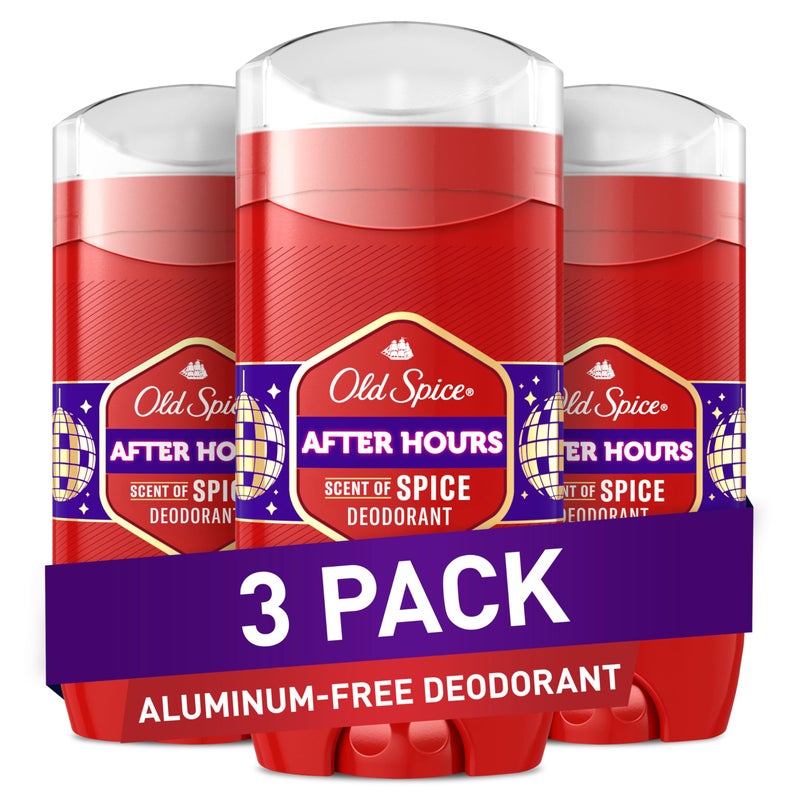 Old Spice Aluminum Free Deodorant for Men, 24/7 Odor Protection, 24/7 Freshness & Lasting Scent, Afterhours with Spice Scent, 3.0 oz (Pack of 3) - Image 1