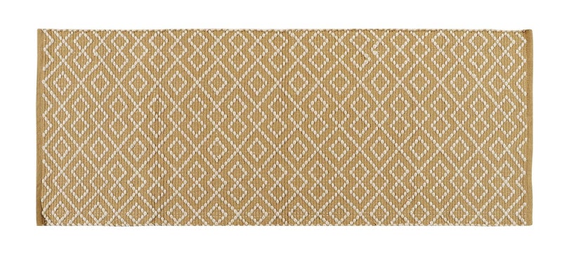 TEXTILE STUDIO Handmade Pure Cotton Bed Runner Rug (22x55 Inches) - Flat Woven, High Pile, Lightweight Laher Design, Durable, Soft, Eco-Friendly, for Bedroom, Entryway, Living Room Décor-Design-03 - Image 2
