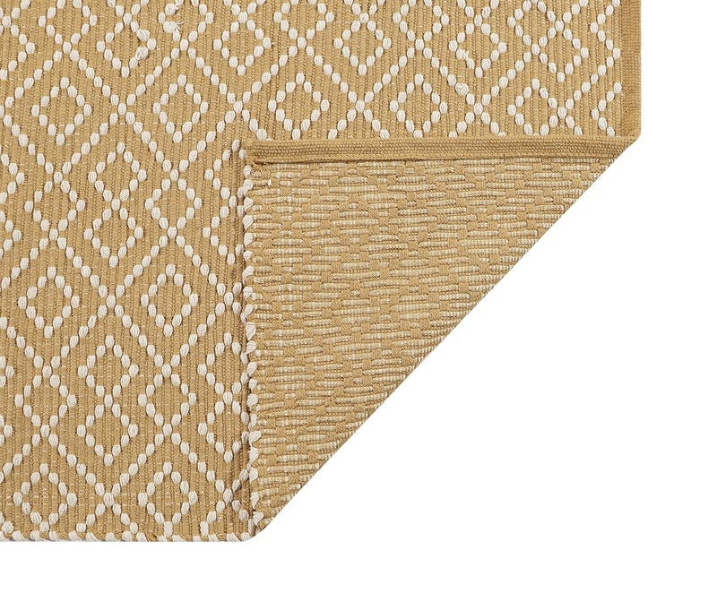TEXTILE STUDIO Handmade Pure Cotton Bed Runner Rug (22x55 Inches) - Flat Woven, High Pile, Lightweight Laher Design, Durable, Soft, Eco-Friendly, for Bedroom, Entryway, Living Room Décor-Design-03 - Image 4