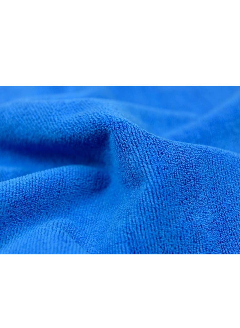 Loquat Premium Microfiber Detailing Towels, 340 GSM Lint Free Car Buffing Waxing Polishing Drying Towel, Pack of 5 (Blue，30x70CM) - Image 3