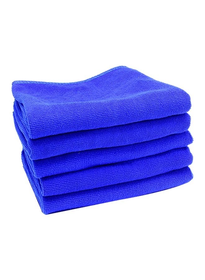 Loquat Premium Microfiber Detailing Towels, 340 GSM Lint Free Car Buffing Waxing Polishing Drying Towel, Pack of 5 (Blue，30x70CM) - Image 2