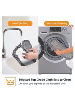 dreamons link Microfiber Spray Mop Replacement heads Fix for Deerma Spray Mop for Wet/Dry Mops,3 pcs Washable Flat Mop Head Pads Fits Most 11”-13” Hook and Loop(Velcro) Floor Mop  - Image 3