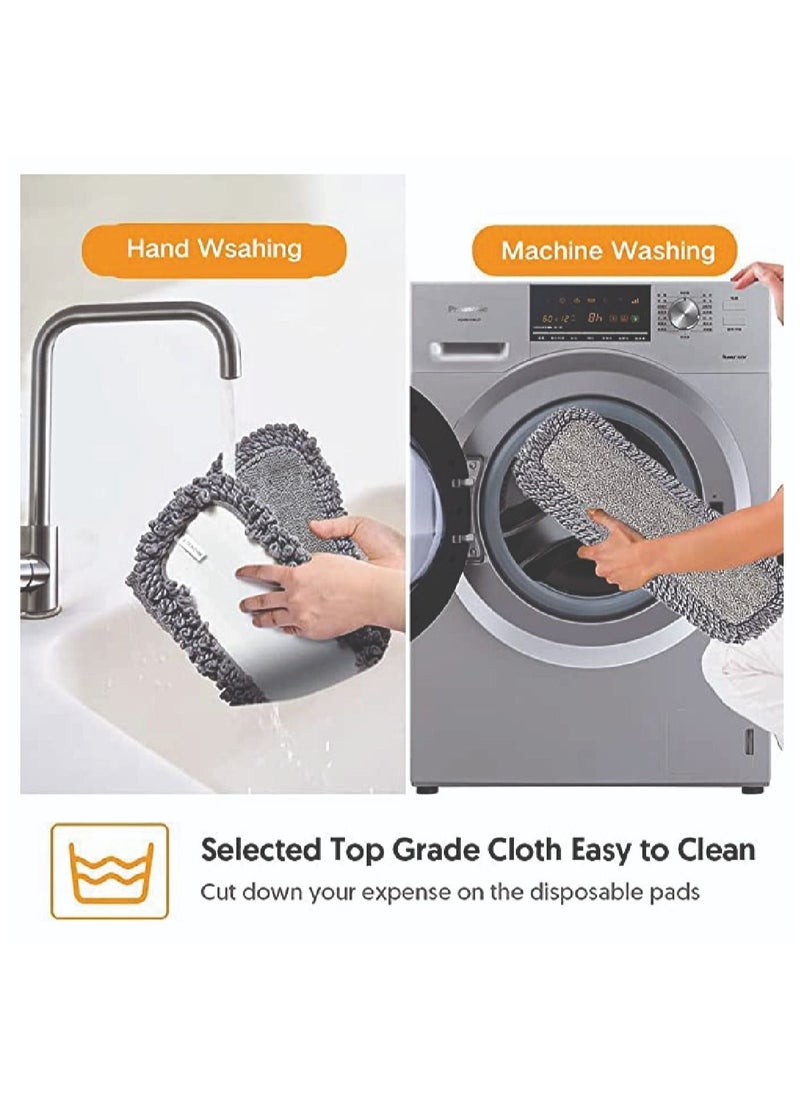 dreamons link Microfiber Spray Mop Replacement heads Fix for Deerma Spray Mop for Wet/Dry Mops,3 pcs Washable Flat Mop Head Pads Fits Most 11”-13” Hook and Loop(Velcro) Floor Mop  - Image 3