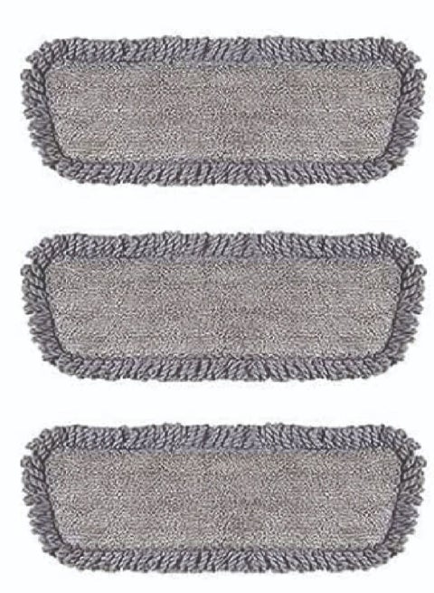 Microfiber Spray Mop Replacement heads Fix for Deerma Spray Mop for Wet/Dry Mops,3 pcs Washable Flat Mop Head Pads Fits Most 11”-13” Hook and Loop(Velcro) Floor Mop
