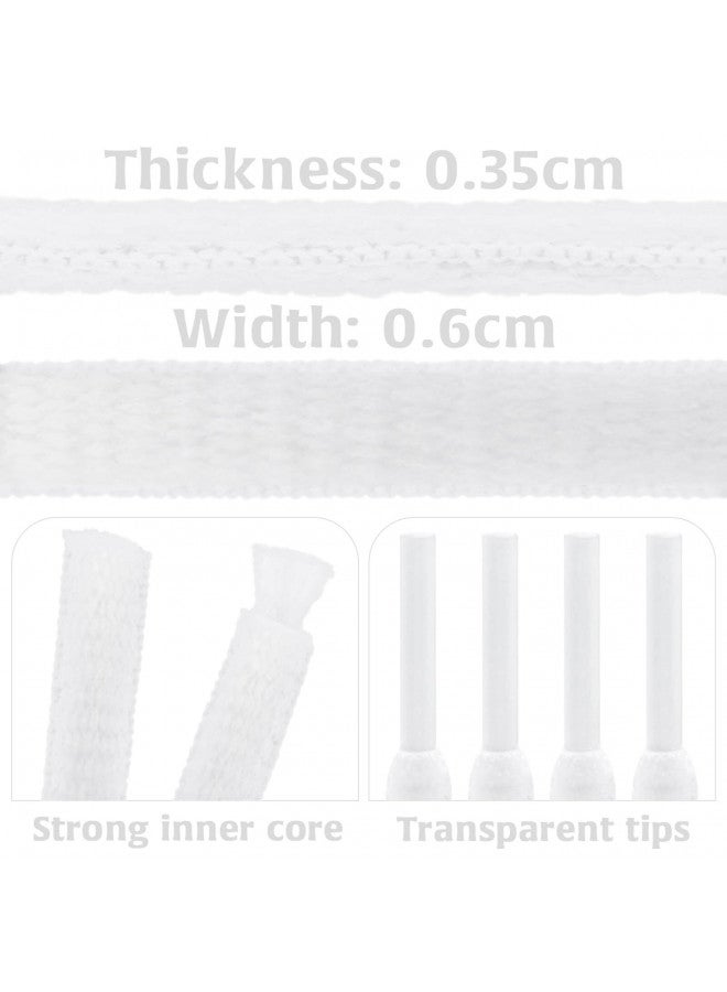 DELELE 2 Pair Oval Shoes laces Half Round 1/4" Athletic Shoelaces Shoe Strings White-51 inch - Image 2