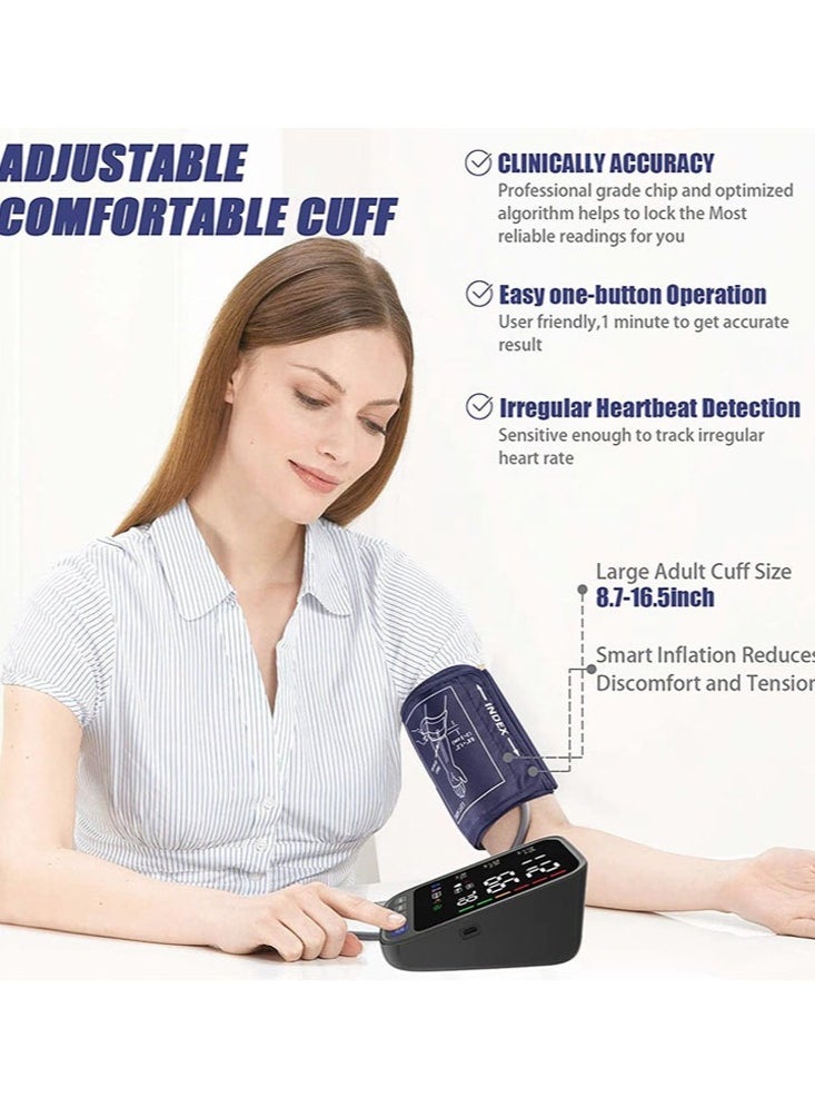 general Blood Pressure Machine, Automatic Digital Upper Arm Blood Pressure Monitor with Adjustable Large Cuff - Image 4