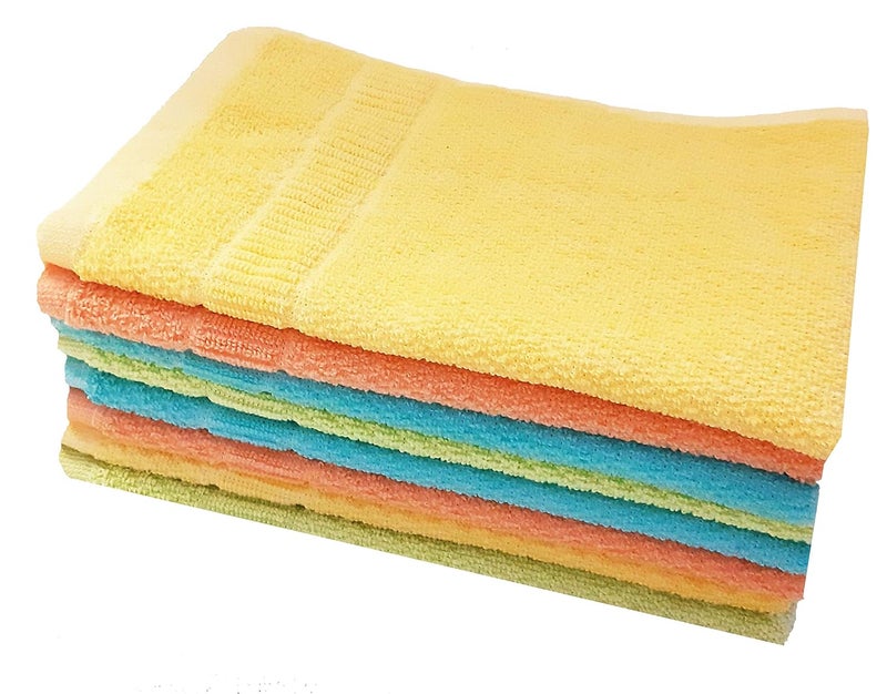 Radhakrishan Cotton Hand Towel Kitchen Napkin Ultra Soft Size 1218 inch MultiColor Pack of 8 pc - Image 1