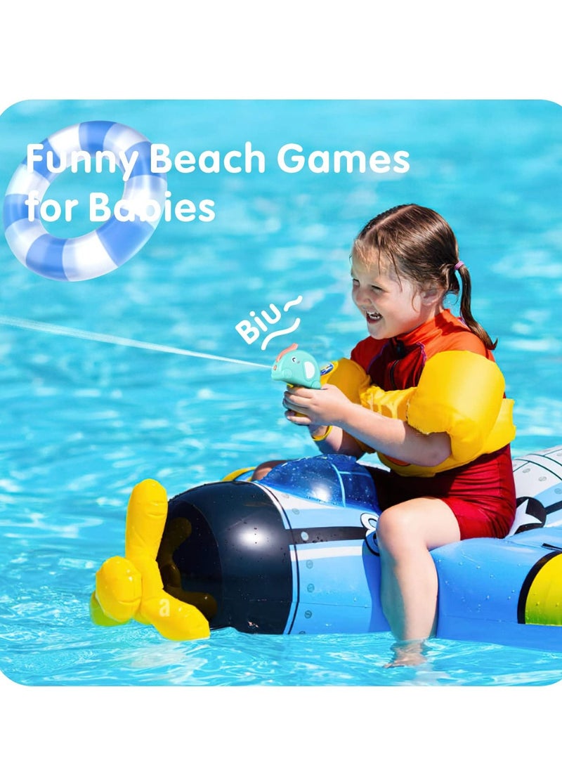MIXDE - Water Guns,4 Pack Geometric Water Guns with Large Capacity for Kids,Cute Dinosaur Squirt Guns with 80ml Capacity,Summer Small Water Pistols Toys for Boys and Girls in Bath,Pool&Party - Image 1