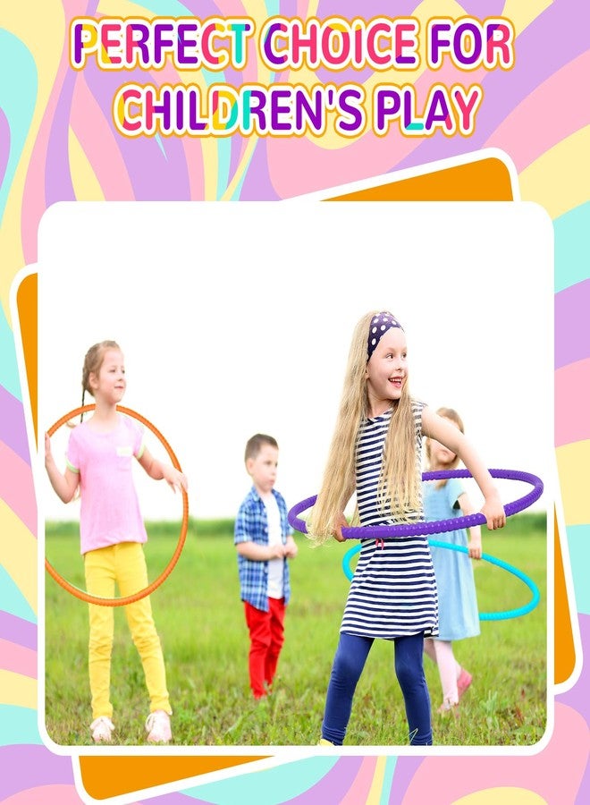Sratte 6 Pcs Exercise Hoop Detachable Adjustable Plastic Hoops Snap Together Toy Ring Color Playground Toys for Girls and Boys Party Games, Sports, Exercise, Dog Training(28 Inch,Stylish Colors) - Image 5