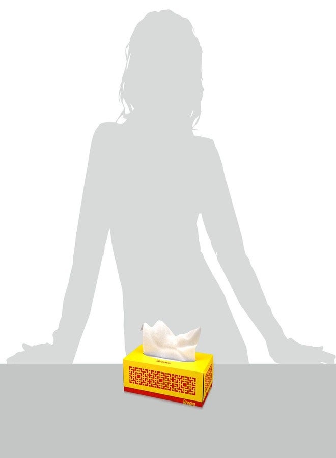 Renova Paper Facial Tissues - Yellow , 3 Ply , Extra-soft , Double Faced Tissues With One Side White , First Time In INDIA. - Image 4