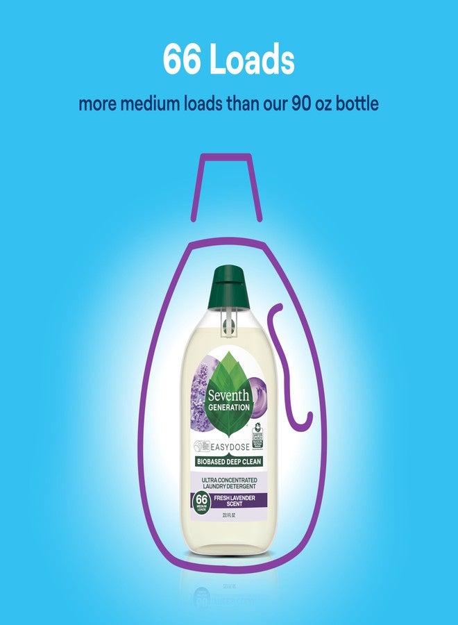 Seventh Generation Laundry Liquid Detergent, Ultra Concentrated Easydose, Fresh Lavender, 23 Oz (66 Loads) - Image 3