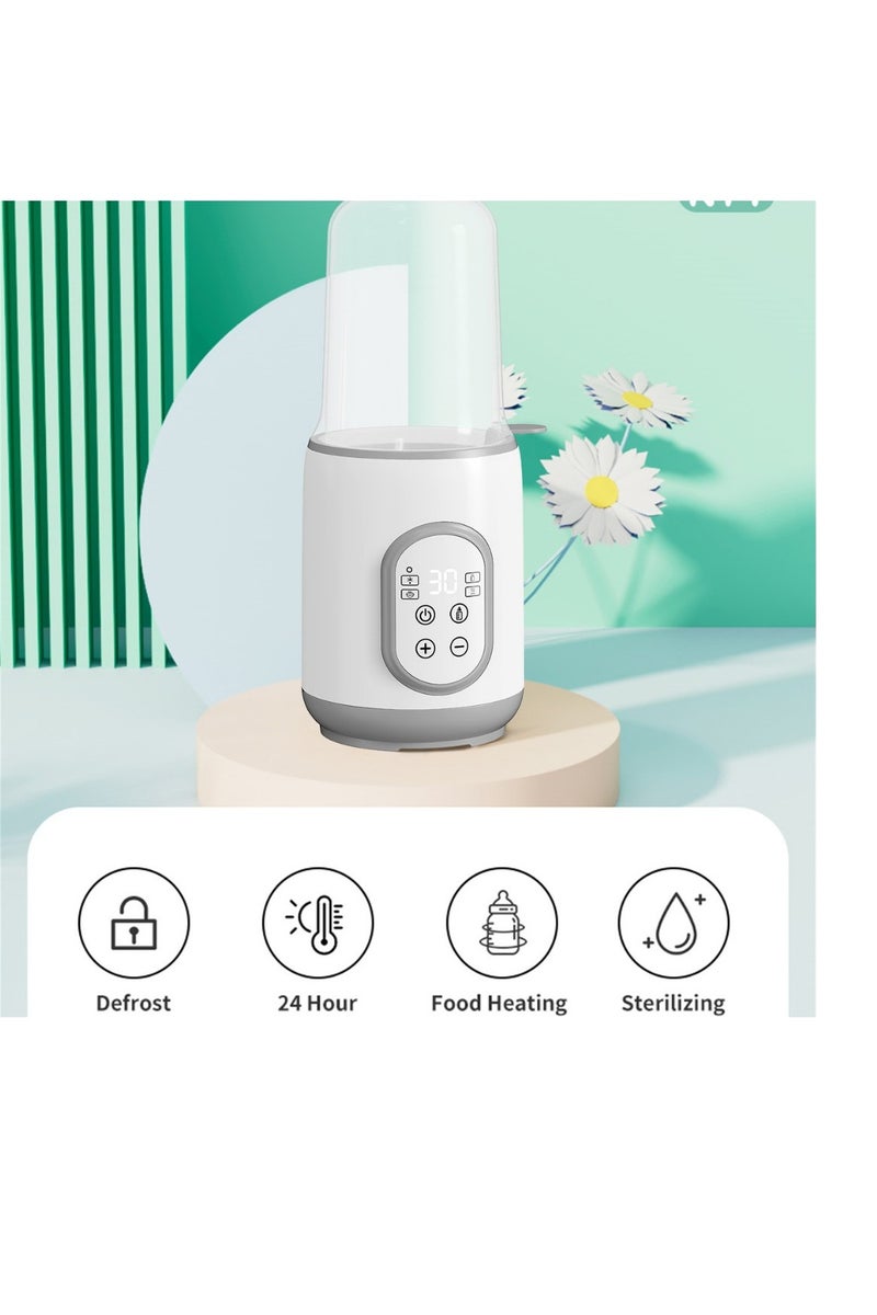 فلوشرينيك جهاز تسخين زجاجات الرضاعة، جهاز تعقيم زجاجات الرضاعة وتسخين الطعام سريع ومتعدد الاستخدامات مزود بتحكم ذكي في درجة الحرارة ومؤقت، مناسب لحليب الأم أو حليب الأطفال، مزود بوظائف تذويب الجليد والحفاظ على الدفء وتسخين برطمانات طعام الأطفال. - Image 2