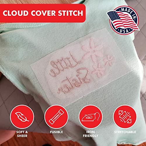 Superpunch Cloud Cover Stitch 12 inch x 10 Yard Roll, SuperStable Lightweight Stabilizer, Over The Back Fusible, Iron On Soft Cutaway Stabilizer for Embroidery Machines Backing - Black - Made in USA - Image 3