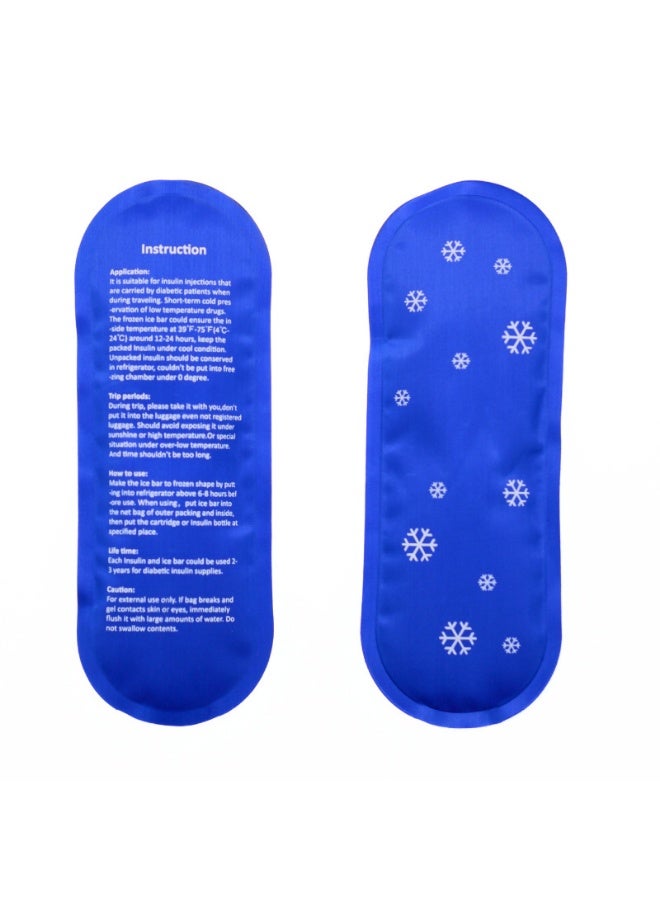 حقيبة سفر محمولة لحفظ الأنسولين مع قسم تبريد معزول، خفيفة الوزن ومضغوطة، مع 2 عبوة ثلج قابلة لإعادة الاستخدام، مصممة خصيصًا للسفر الطبي 1 مجموعة - Image 2