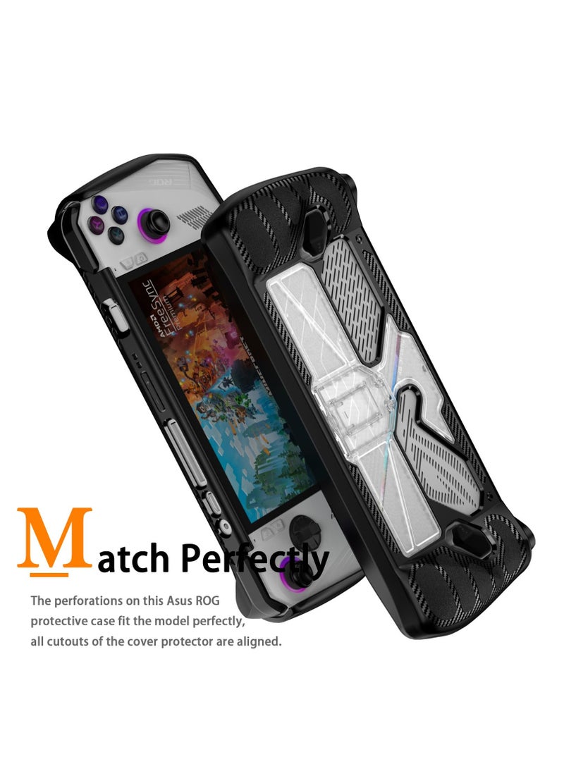 Compatible with ROG Ally Case PC+TPU Anti-Drop Anti-Scratch Protective Case for Asus ROG Ally Handheld Game 7.0 Inch (Black)  - Image 3
