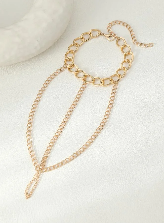 Take Two  Solid Chain-Like Anklet for Women | Best Price UAE