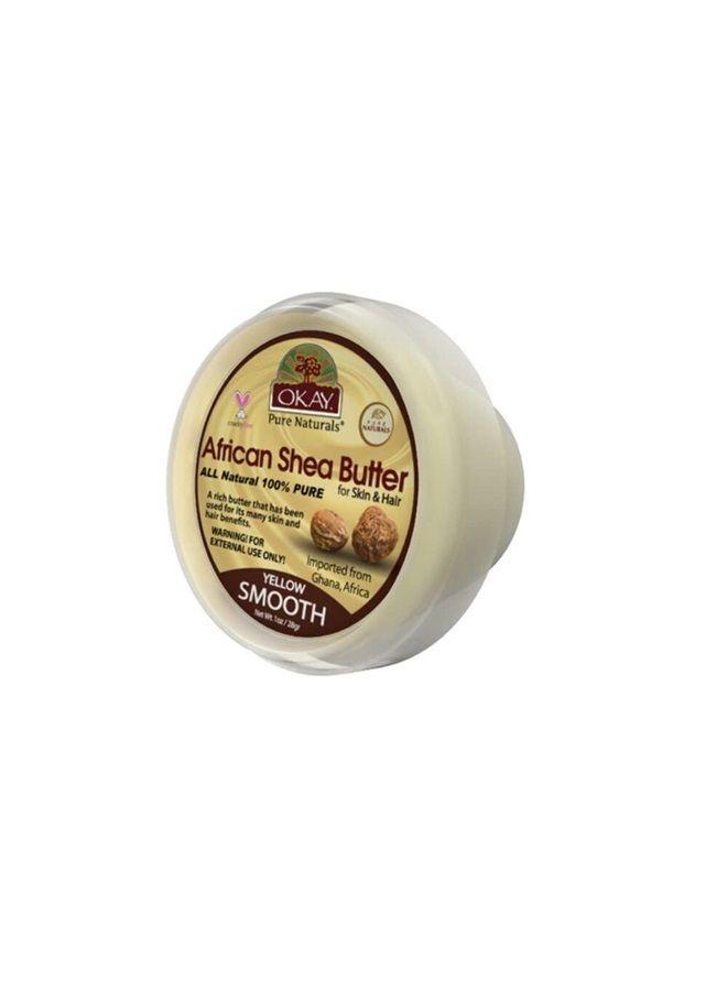 OKAY AFRICAN SHEA BUTTER YELLOW SMOOTH 1oz / 28gr. - Image 2