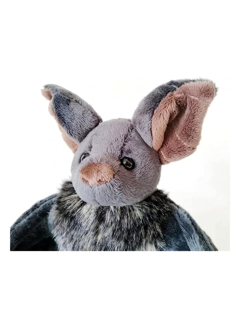 Zikra Bat Plush Toys, 12 inches Stuffed Animals Plush Doll, Creepy Goth Bat Stuffed Animal Lifelike Bats Toys, Grey - Image 5