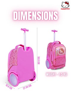 Hello Kitty 20 Inch Kids Premium 3-in-1 Trolley School Bag Set - Ergonomic Backpack, Insulated Lunch Bag & Pencil Case,Lightweight, Durable, Students 6+ - Perfect for Travel & School,For Girls  - Image 5