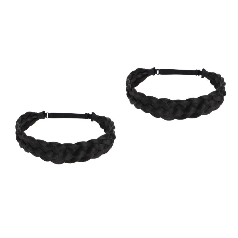 2pcs Hair Braid Headpiece Hair Band Braid Ponytail for Sports Work Daily - Image 1