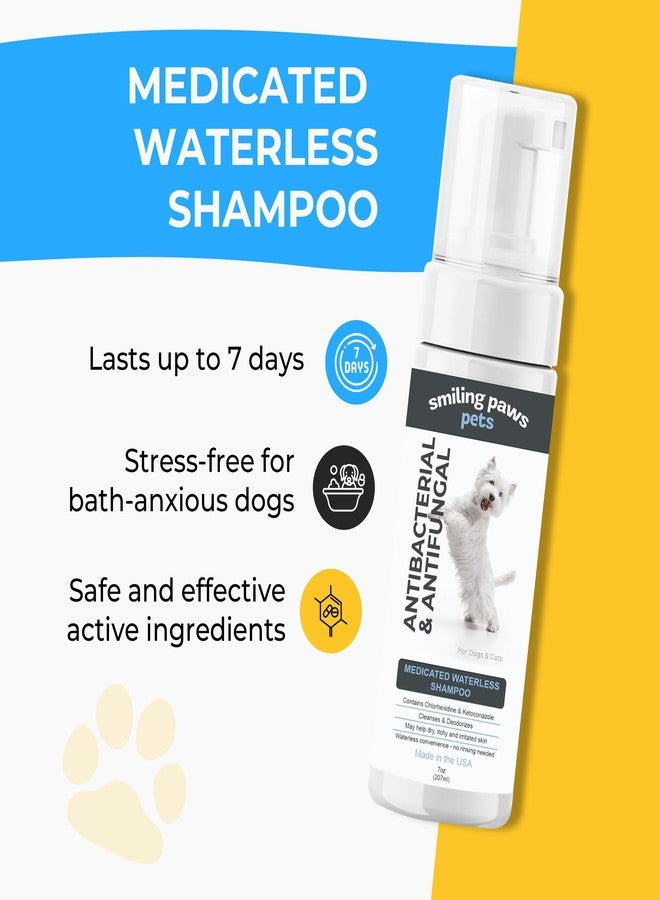 Smiling Paws Pets شامبو سمايلينج باوز للحيوانات الأليفة المعالج بدون ماء - Image 3