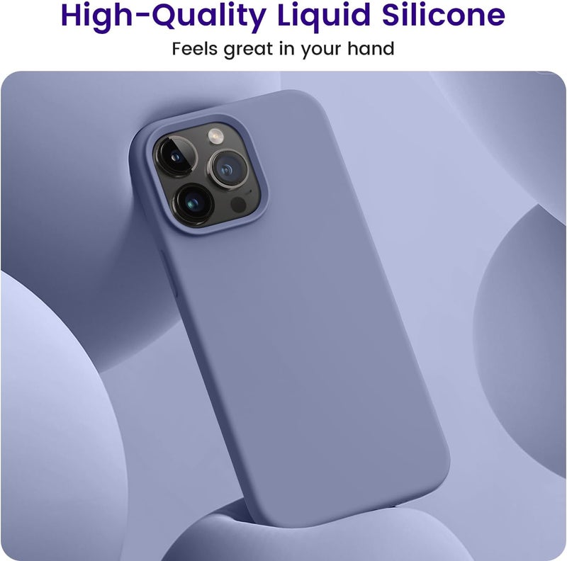 OTOFLY Designed for iPhone 14 Pro Max Case, Silicone Shockproof Slim Thin Phone Case for iPhone 14 Pro Max 6.7 inch (Lavender) - Image 4