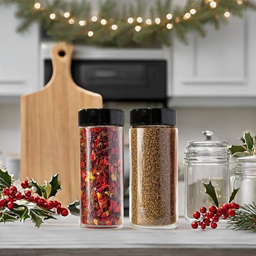 JARMING COLLECTIONS 16oz Glass Spice Shakers with Lids Set of 3 Large Seasoning Containers with Shaker Tops for Kitchen Pantry Herb Storage 3 pack - Image 3