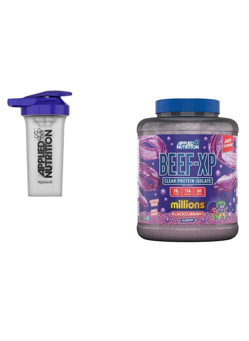 Applied Nutrition - Beef XP Clear Protein Isolate Blackcurrant Flavor 1.8 kg With Stainless Steel Protein Shaker (750 ml) - Image 1
