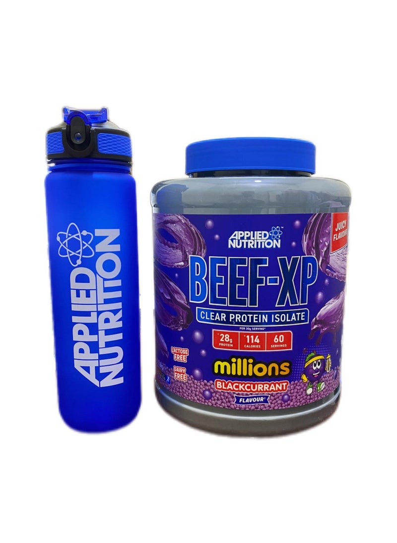 Applied Nutrition - Beef XP Clear Protein Isolate Blackcurrant Flavor 1.8 kg With Stainless Steel Protein Shaker (750 ml) - Image 1