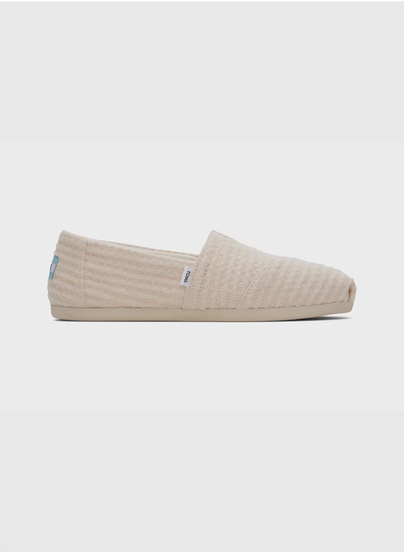 TOMS Alpargata 3.0 Honey Beige Repreve Soft Waffle Knit Fleece Women's Slip-On