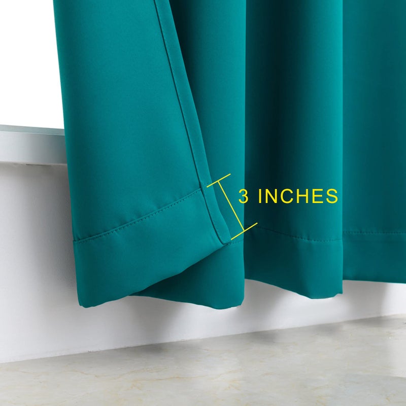 Pickluc Teal Blackout Curtains with Grommet 84 Inches Long 2 Panels, Light Blocking Window Drapes for Living Room, Thermal Insulated, Noise Reduction, Privacy Protection, 52" Wide x 84" Length - Image 4