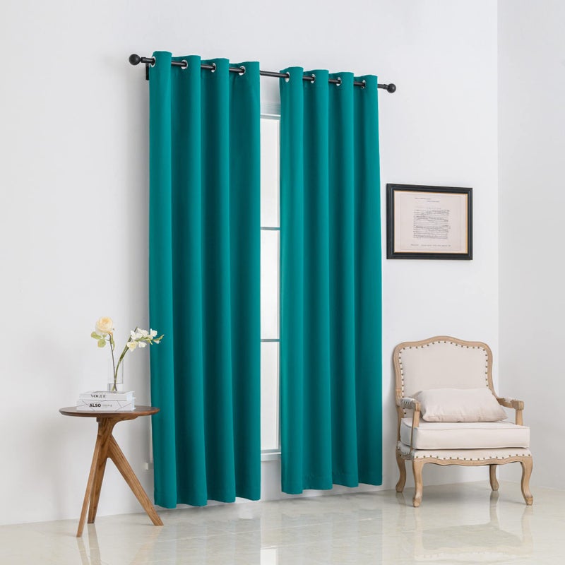Pickluc Teal Blackout Curtains with Grommet 84 Inches Long 2 Panels, Light Blocking Window Drapes for Living Room, Thermal Insulated, Noise Reduction, Privacy Protection, 52" Wide x 84" Length - Image 2