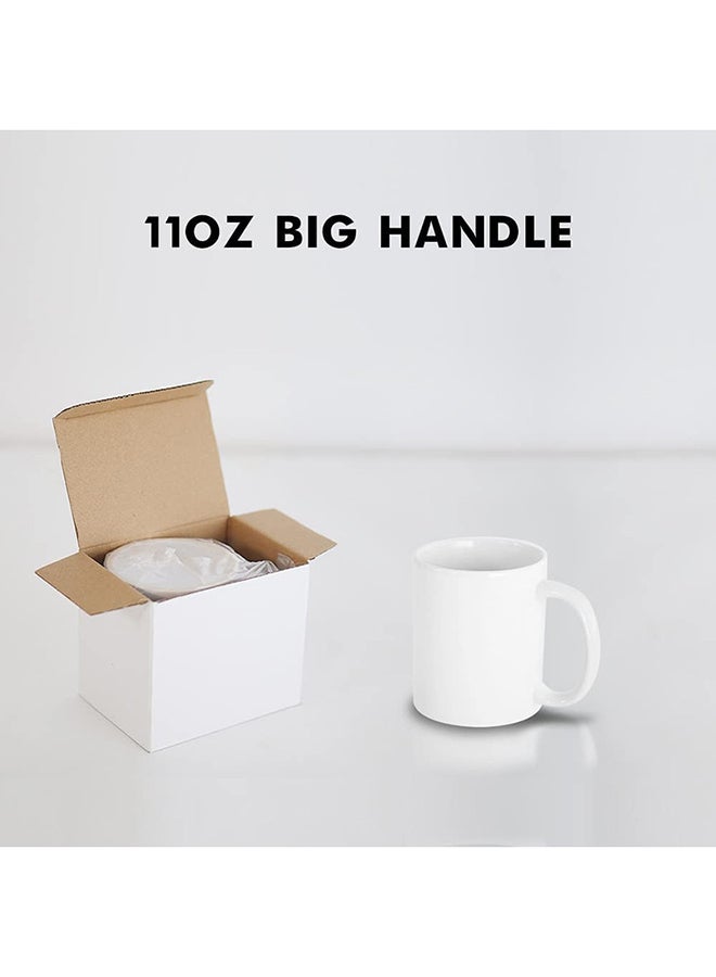 AKDC 400ML Mugs  Blank Plain White Large Handle Coffee Mug With Gift Boxes (Pack Of 24) - Image 3