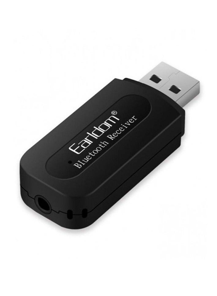 ELTRAZONE M22 USB Car & Home Stereo Bluetooth Receiver 3.5mm – Wireless Audio Adapter for Car Stereo, Speakers & More (Black) - Image 1