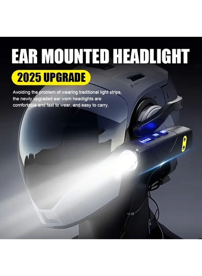 Black Smart Sensor LED Headlamp 1000 Lumens USB Fast Charging Adjustable - Image 3