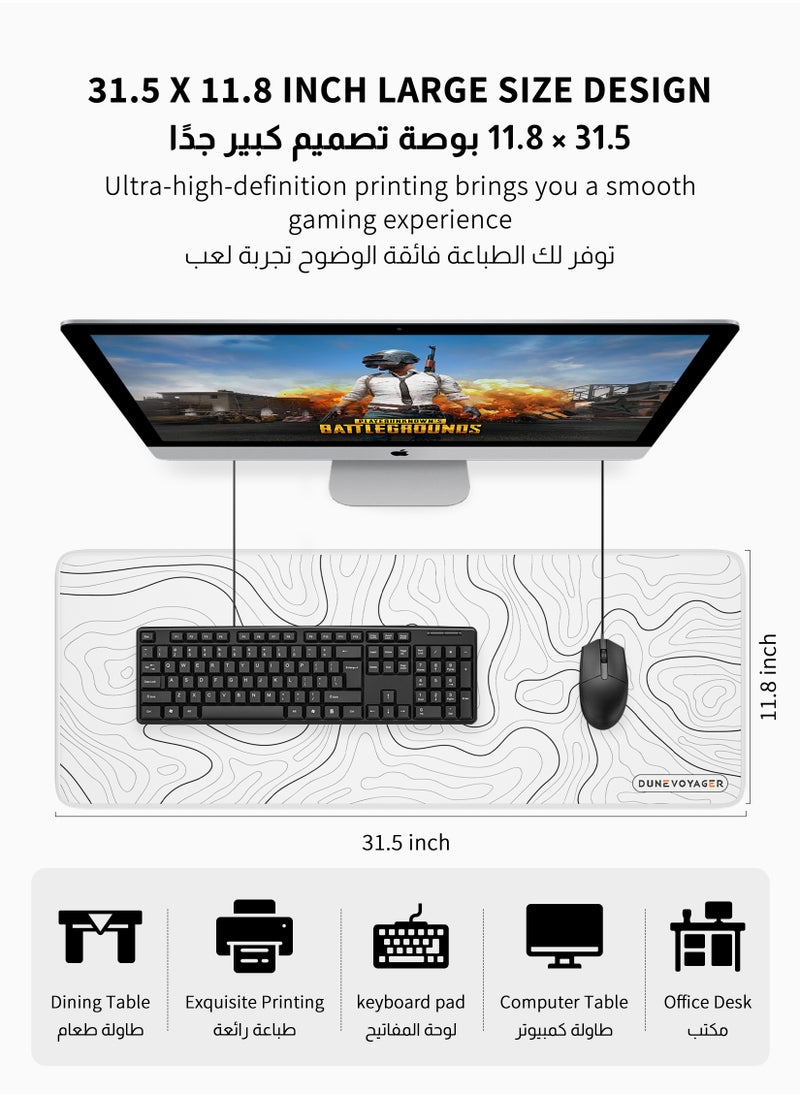 DuneVoyager Large Desk Mouse Pad, Waterproof Gaming Mouse Pad, 800 x 300 x 4mm, 31.5 x 11.8 x 0.157in, Gaming Mouse Pad, XXL Desk Mat, Non-Slip Desk Mat, XL Gaming Mouse Pad, Thick Rubber Desk Pad Mouse Pad, Suitable for Gaming, Office, and Home Use  - Image 2