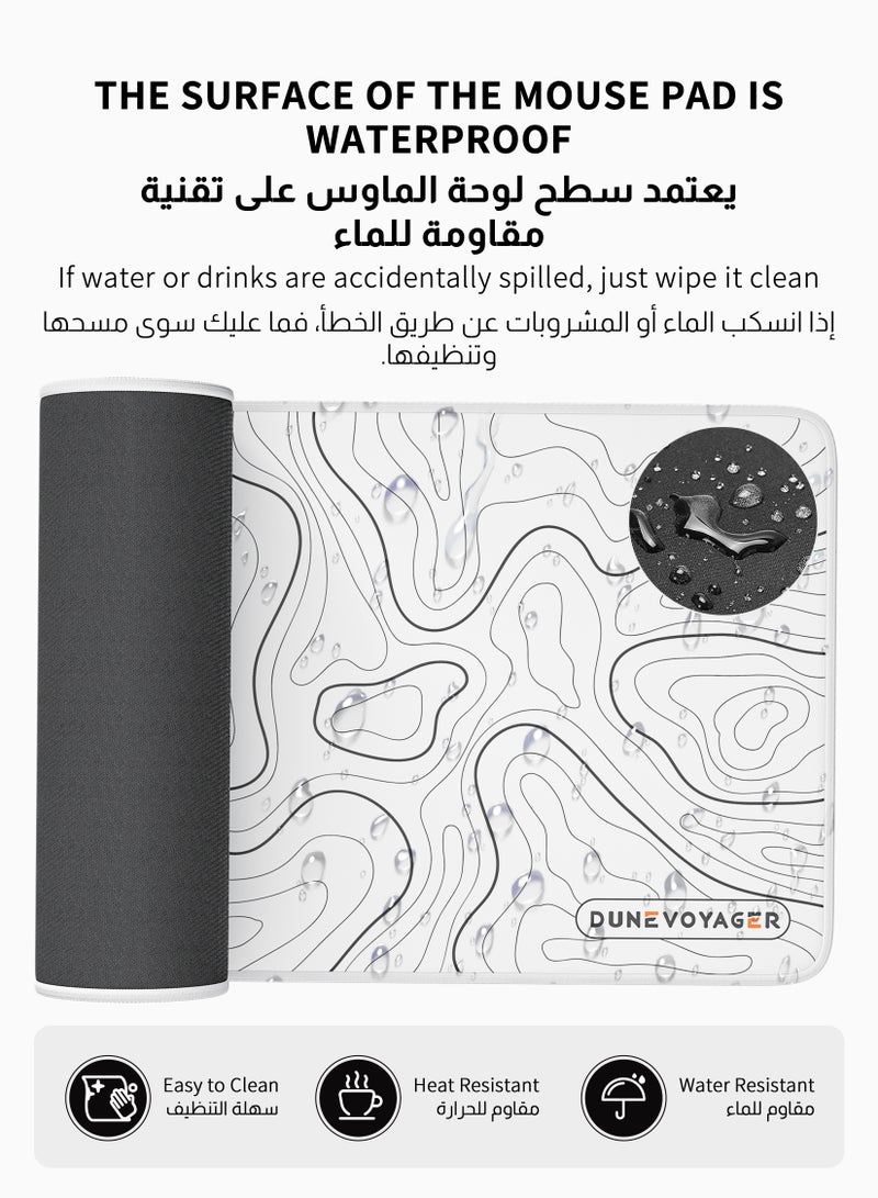 لوحة فأرة مكتبية كبيرة، لوحة فأرة ألعاب مقاومة للماء، 800 x 300 x 4 مم، 31.5 x 11.8 x 0.157 بوصة، لوحة فأرة ألعاب، لوحة مكتبية XXL، لوحة مكتبية غير قابلة للانزلاق، لوحة فأرة ألعاب XL، لوحة مكتب من المطاط السميك، مناسبة للألعاب والمكتب والمنزل