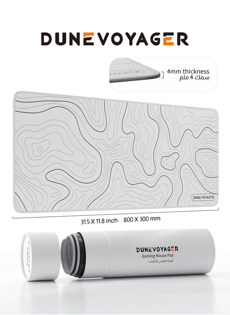 DuneVoyager Large Desk Mouse Pad, Waterproof Gaming Mouse Pad, 800 x 300 x 4mm, 31.5 x 11.8 x 0.157in, Gaming Mouse Pad, XXL Desk Mat, Non-Slip Desk Mat, XL Gaming Mouse Pad, Thick Rubber Desk Pad Mouse Pad, Suitable for Gaming, Office, and Home Use  - Image 1