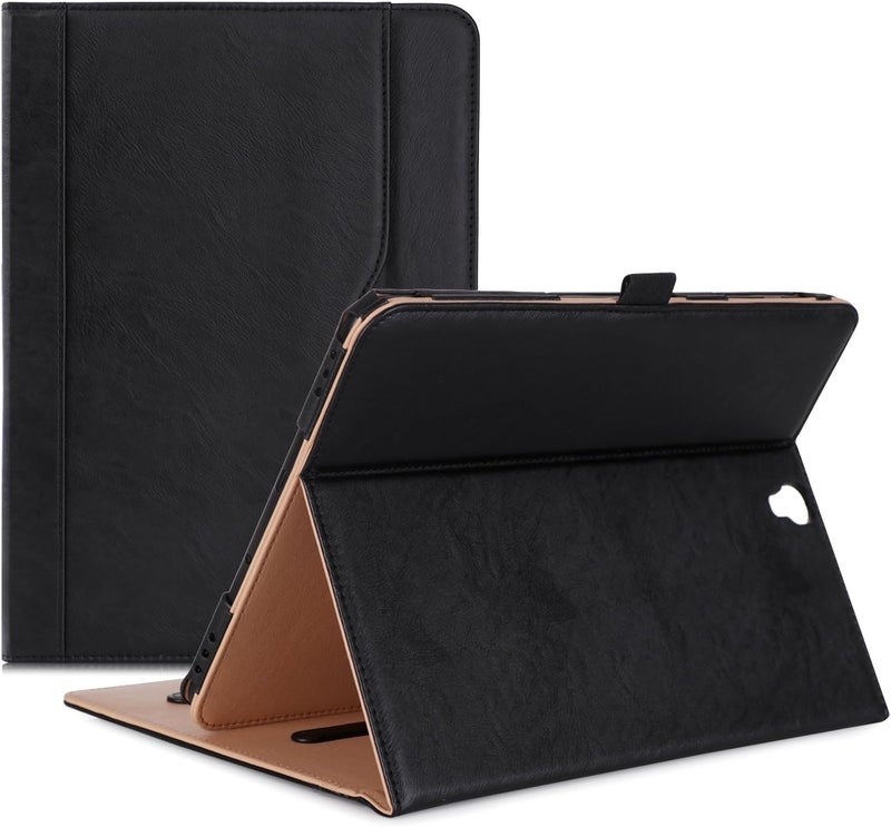 Procases Galaxy Tab S3 9.7 Case, Stand Folio Case Cover For Galaxy Tab S3 Tablet (9.7 Inch, Sm-T820 T825 T827), With Multiple Viewing Angles, Document Card Pocket -Black - Image 1