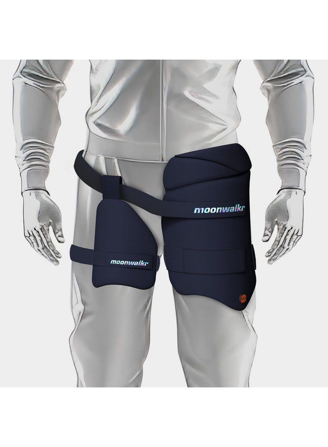 Moonwalkr Thigh Guard 2.0 Protective Gear For Batter’S Height (4’5”- 4’8”) Cricket Thigh Pad Cricket Accessories & Equipment Safeguarding Both Your Outer And Inner Thighs Blue (X-Small, Right Hand) - Image 3