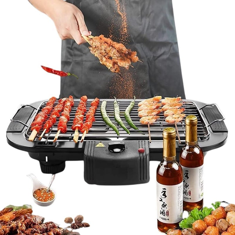Drumstone 𝟏𝟓 𝐘𝐞𝐚𝐫𝐬 𝐆𝐮𝐚𝐫𝐚𝐧𝐭𝐞𝐞 Electric & Charcoal BBQ Grill – 2000W Dual-Purpose Barbecue Machine with Adjustable Temp, Portable Outdoor Griller, Double Oven for Home & Picnic Use - Image 1