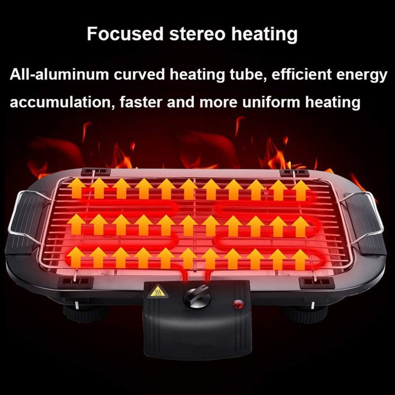 Drumstone 𝟏𝟓 𝐘𝐞𝐚𝐫𝐬 𝐆𝐮𝐚𝐫𝐚𝐧𝐭𝐞𝐞 Electric & Charcoal BBQ Grill – 2000W Dual-Purpose Barbecue Machine with Adjustable Temp, Portable Outdoor Griller, Double Oven for Home & Picnic Use - Image 5