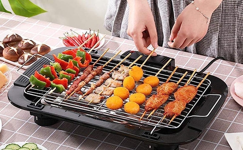 Drumstone 𝟏𝟓 𝐘𝐞𝐚𝐫𝐬 𝐆𝐮𝐚𝐫𝐚𝐧𝐭𝐞𝐞 Electric & Charcoal BBQ Grill – 2000W Dual-Purpose Barbecue Machine with Adjustable Temp, Portable Outdoor Griller, Double Oven for Home & Picnic Use - Image 4