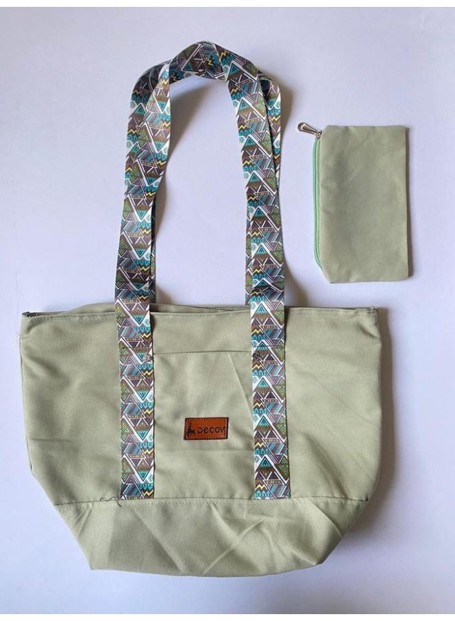 Decov Handbag Multicolor With Decorated Strap Mint