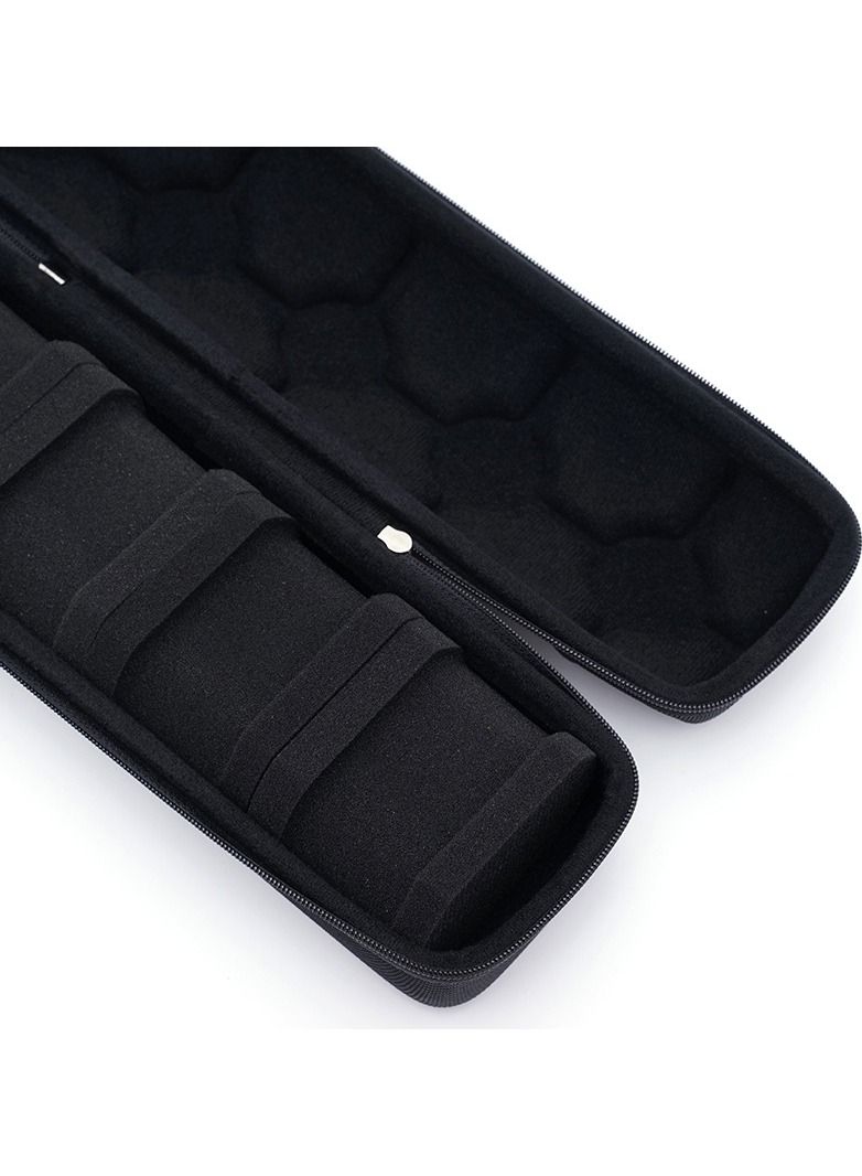 Watch Roll Travel Case Organizer For 5 Watches, Storage Organizer And Display With Innovative Watch Pillow, Fit Large Up To 60mm Faced Watches (Black, 5Slot)