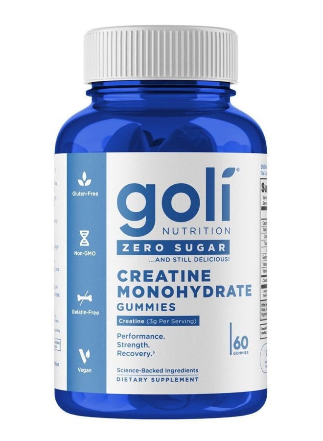 Goli Zero Sugar Creatine Gummies - Keto-Friendly, Rich in Fiber, No Sugar Alcohols, No Artificial Sweeteners, Gluten-Free, Vegan, Non-GMO, and Gelatin-Free - Image 1