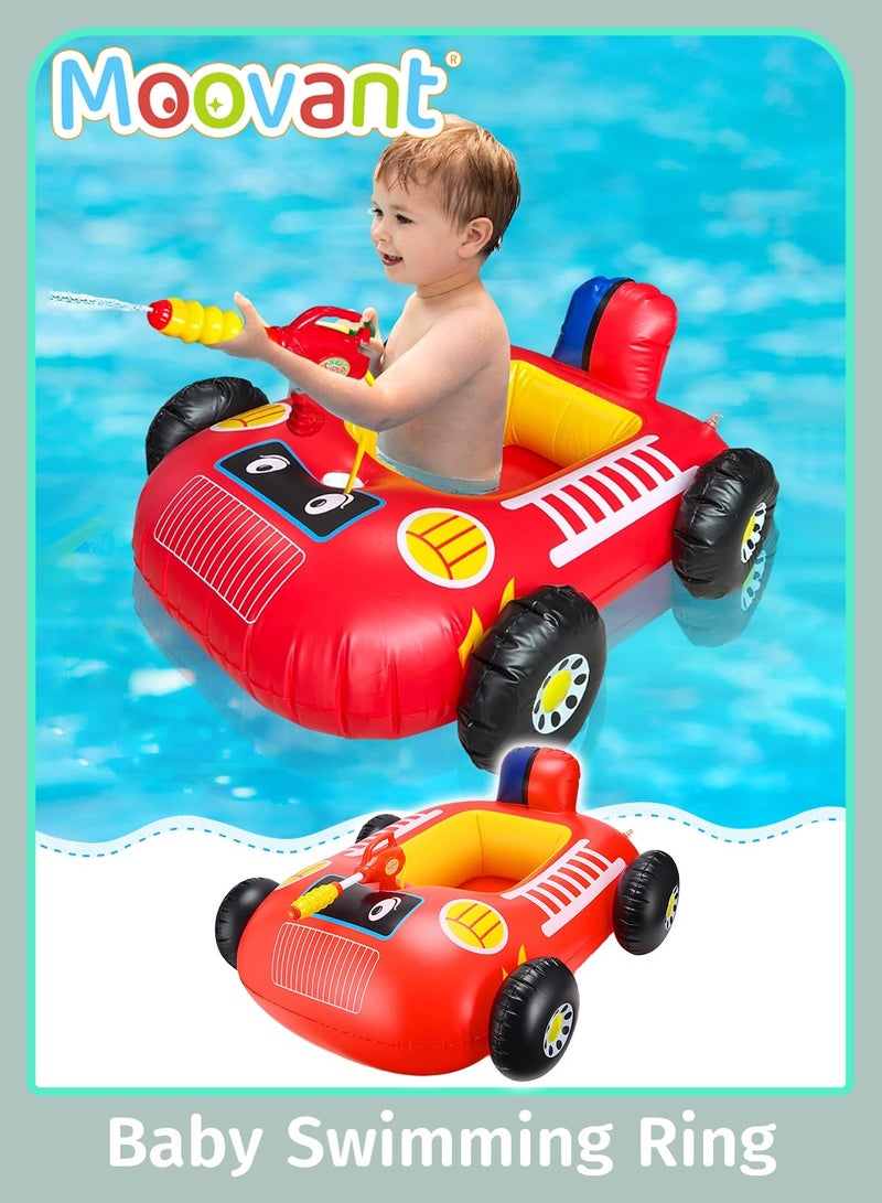 موفانت عوامة سباحة قابلة للنفخ للأطفال، مسدس مائي، حلقة مقعد سيارة إطفاء، عوامة سباحة، لعبة مائية محمولة لحمام السباحة - Image 1