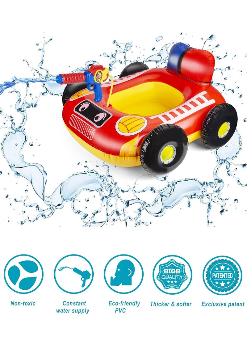 موفانت عوامة سباحة قابلة للنفخ للأطفال، مسدس مائي، حلقة مقعد سيارة إطفاء، عوامة سباحة، لعبة مائية محمولة لحمام السباحة - Image 2